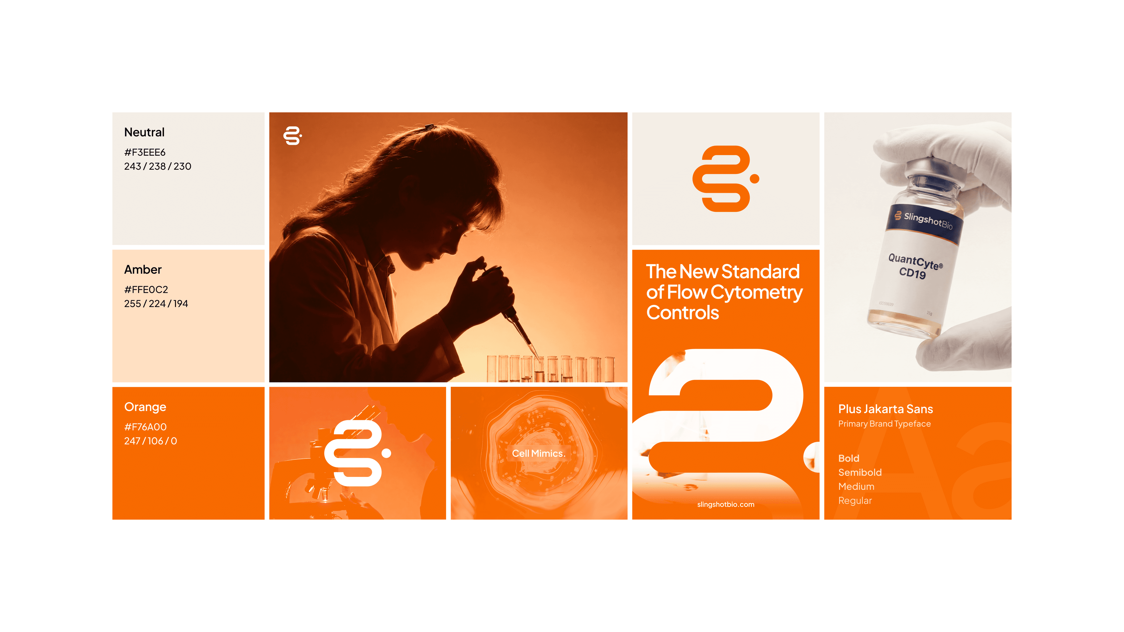 Slingshot Bio brand summary tile grid