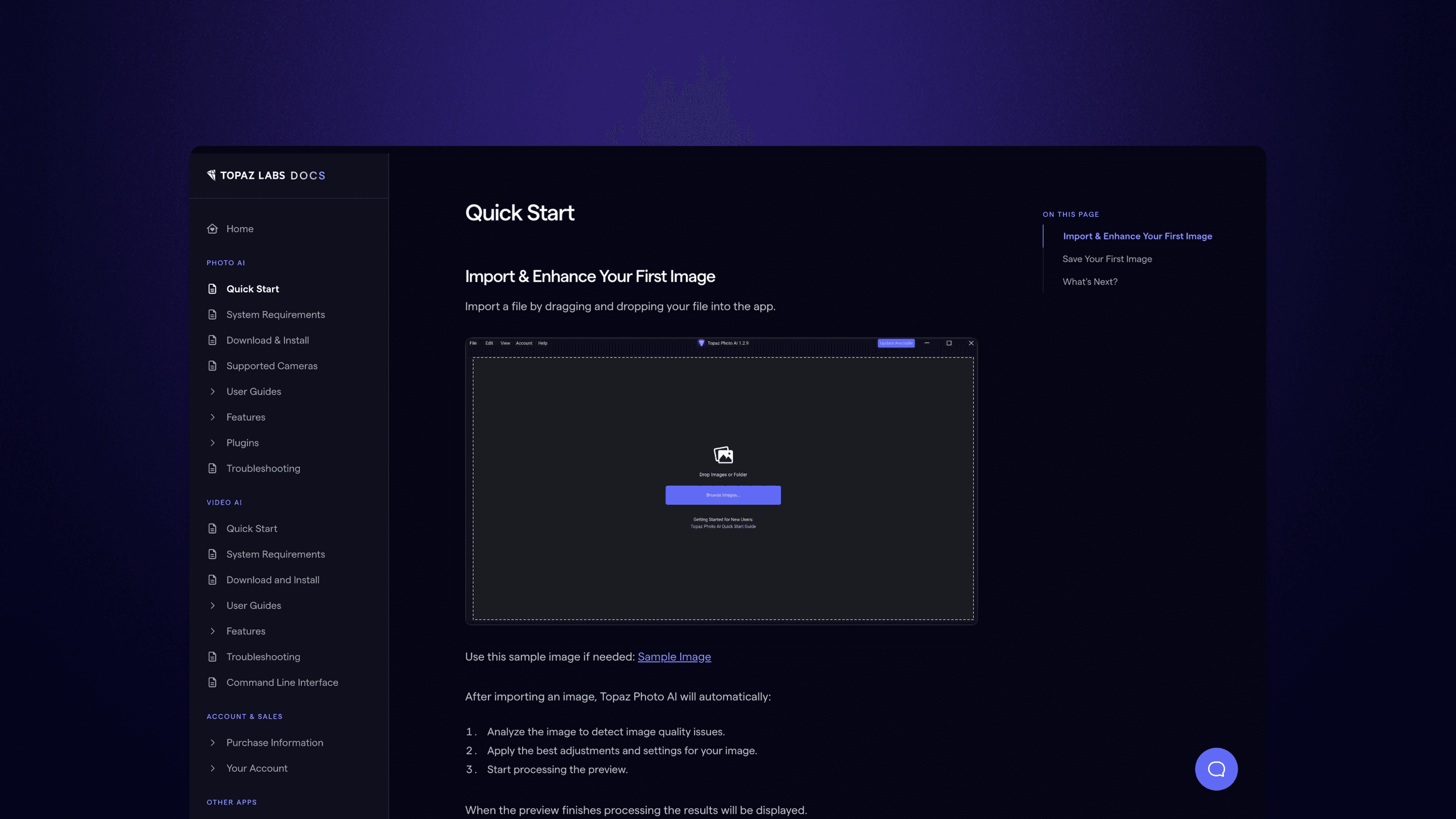 Quick start showing a lightning fast screenshot of Sanity Image optimising and delivering content